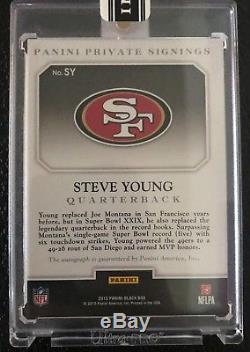 2015 Panini Black Box Steve Young Auto 3/5 Autograph Private Signings 49ers
