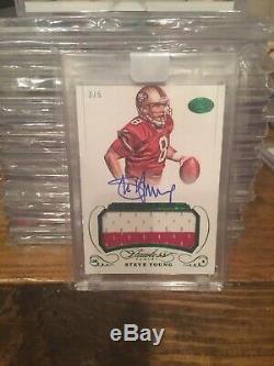 2015 Panini Flawless Greats Steve Young Emerald Patch Auto 49ers 2/5