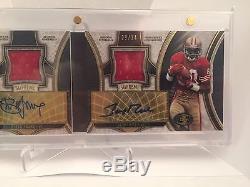 2015 Topps Supreme Jerry Rice Steve Young Dual Patch Auto Book /14 SP 49ers HOF
