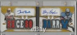 2015 Triple Threads Jerry Rice Barry Sanders JSY Auto Autograph Relic Book /18
