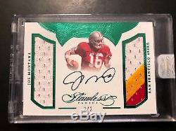 2016 Flawless Football Joe Montana Patch Auto 2/2 49ers Picture Chiefs Jersey