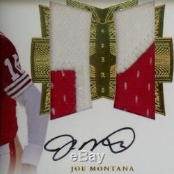 2016 Joe Montana Panini Flawless Autographed Dual patch jersey card #3/5 RARE