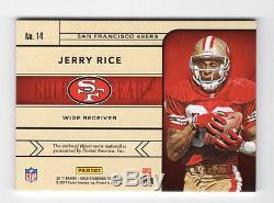 2017 1/1 JERRY RICE PANINI GOLD STANDARD PATCH TRUE 1/1 49ers A3737