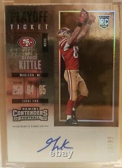 2017 Contenders George Kittle Rookie Autograph 60/99 Playoff Ticket Card