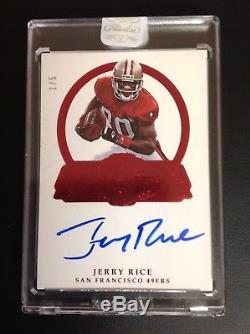 2017 Flawless Football Jerry Rice penmanship ruby 1/5 San fransisco 49ers