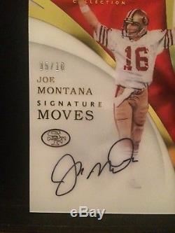 2017 Immaculate Joe Montana Signature Moves On Card Auto Ssp# 5/10 Sf 49ers