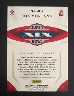 2017 Immaculate Super Bowl Moments Joe Montana Autograph #3/5 Auto