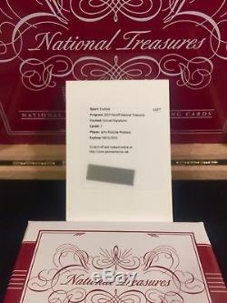 2017 National Treasures Jerry Rice / Joe Montana Synched Signatures Dual Auto