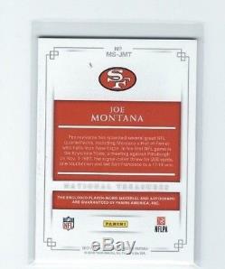 2017 National Treasures Joe Montana AUTO Jersey Card, #4/25, SF 49ers HOF