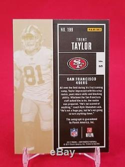 2017 Panini Contenders TRENT TAYLOR 49ers Rookie Ticket Auto CONFIRMED SSP