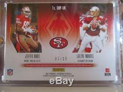 2017 Panini Phoenix SF 49er Dual Auto/Patches Steve Young & Jerry Rice #07/10