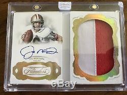 2018 Flawless Veteran Booklet Joe Montana 6/10! Sick 2-Color Patch & Auto