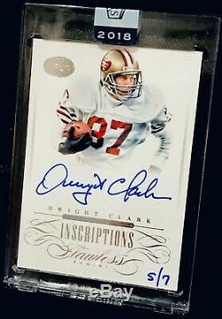 2018 Honors DWIGHT CLARK 2015 Flawless Inscriptions Auto #d 5/7 49ERS