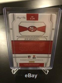 2018 National Treasures Joe Montana 1/1 Printing Plate Auto! 49ers HOF