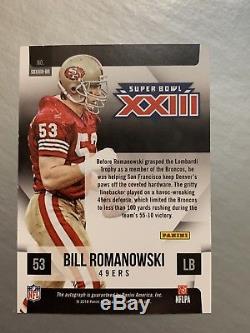 2018 Panini Contenders Bill Romanowski Super Bowl Auto On Card SSP