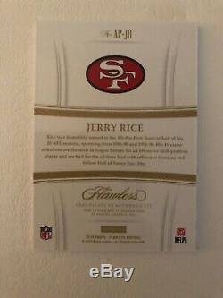 2018 Panini Flawless Jerry Rice AUTO ALL-PRO INK #5/10 HOF