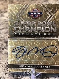 2018 Spectra Joe Montana 1/1 Auto Super Bowl Signature Gold Prizm Superfractor