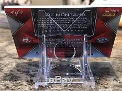 2018 Spectra Joe Montana 1/1 Auto Super Bowl Signature Gold Prizm Superfractor