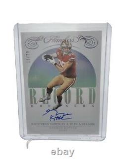 2019-20 Panini Flawless George Kittle Record Breakers Silver Auto 11/20 49ers