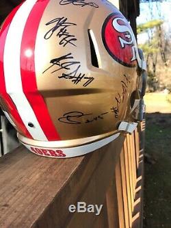 2019-2020 Autographed San Francisco 49ers Team Fullsize Replica Helmet Buckner
