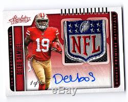 2019 Absolute Deebo Samuel Rookie Patch Auto 1/1 NFL Shield Rpa 49ers Rc #211