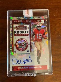 2019 Contenders Football Deebo Samuel Auto #d/23 RC Cracked Ice Rookie Ticket