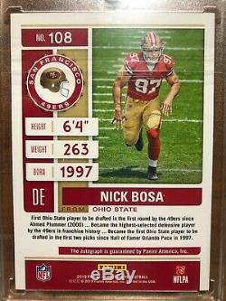 2019 Contenders Nick Bosa Super Bowl Ticket Variation Auto 1/1Monster