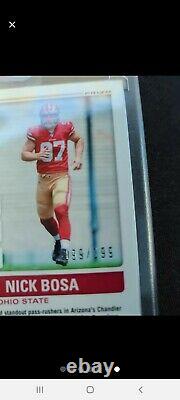 2019 Contenders Optic Prizm Rookie Ticket Nick Bosa RC AUTO 49ers red variation