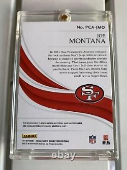 2019 Immaculate 27 Joe Montana Gold Player Collection Jersey Patch Auto Card /10