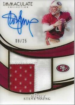 2019 Immaculate Collection Premium Patch Autographs Steve Young Auto Patch /25