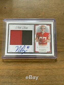 2019 National Treasures Nick Bosa Crossover Rookie Patch Auto Rpa Sp /99 49ers