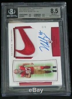 2019 National Treasures Red Brand Logo Patch #165 RC Auto Nick Bosa #2/2 BGS 8.5