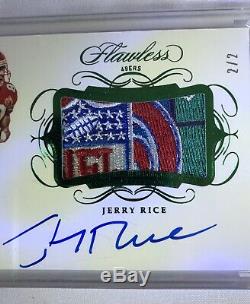 2019 Panini Flawless Football Jerry Rice NFL shield Patch Auto