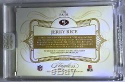 2019 Panini Flawless Football Jerry Rice NFL shield Patch Auto