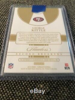 2019 Panini Flawless Record Breakers 1/1 Auto George Kittle 49ers One Of One