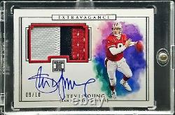 2019 Panini Impeccable Steve Young Extravagance 3-Color Patch Auto /10 49ers