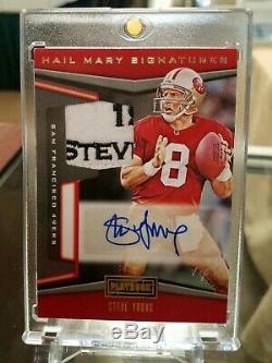 2019 Playbook Hail Mary Steve Young 1/1 Auto Autograph Logo Tag Patch HOF 49ers