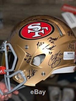 2019 San Francisco 49ers Team Signed Full Size Speed Helmet Bas Loa #1982502