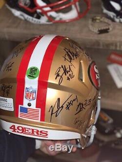 2019 San Francisco 49ers Team Signed Full Size Speed Helmet Bas Loa #1982502