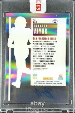2020 Contenders Brandon Aiyuk Auto Rookie Clear Ticket RPS Mosaic Variation #1/1