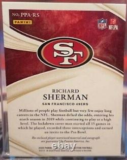 2020 Immaculate RICHARD SHERMAN PREMIUM GOLD 2 Color Patch AUTO 4/10 49ers