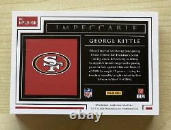 2020 Impeccable GEORGE KITTLE #d 11/20 NFL SHIELD 1 TROY OUNCE SILVER 49ERS SP