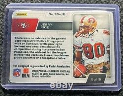 2020 Panini Elements Jerry Rice on Card Auto Neon #8 of 10