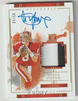 2020 Panini Impeccable Football Elegance Steve Young AUTO Autograph Patch /10
