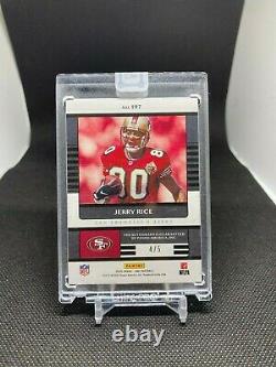2020 Panini One Football Jerry Rice Matchless Auto on Card 4/5 ENCASED