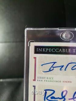 2020 Randy Moss/Jerry Rice/Larry Fitzgerald #d/5 INKPECCABLE TRIOS AUTO CARD