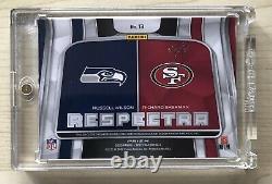 2020 Spectra RUSSELL WILSON RICHARD SHERMAN 1/1 GOLD DUAL TAG PATCH RESPECTRA 13