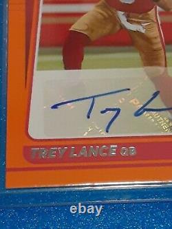 2021 Donruss Football Trey Lance Orange Rated Rookie Autograph Parallel MINT