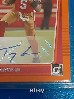 2021 Donruss Football Trey Lance Orange Rated Rookie Autograph Parallel MINT