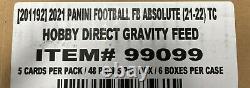 2021 Panini Absolute Football Gravity Feed Unopened Box 48 Packs of 5 Cards